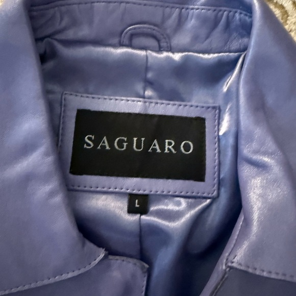 Saguaro Lavender/purple Leather Jacket. Size large - Picture 2 of 4